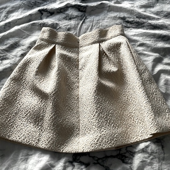 Cream and gold mini skirt - Picture 5 of 6
